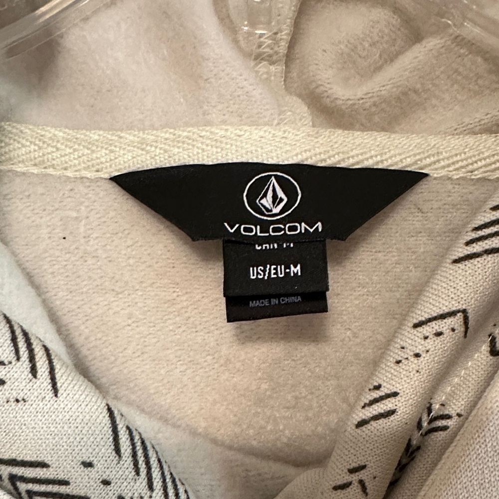 Volcom Cream Hoodie with Black Accents - Picture 3 of 4